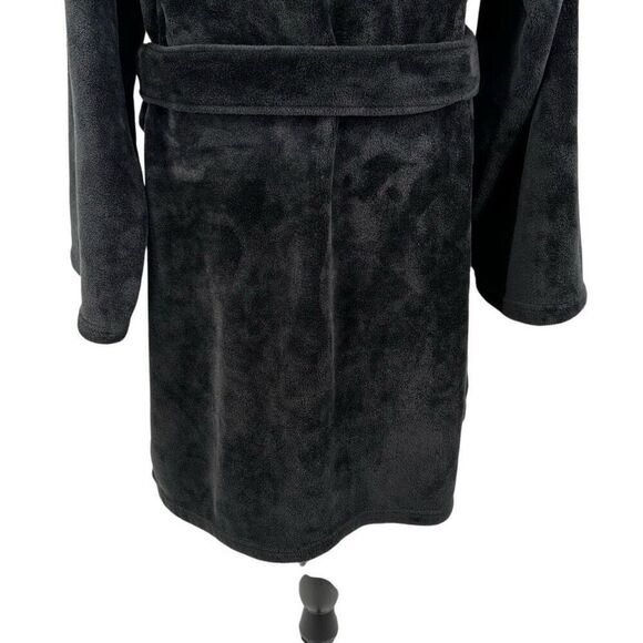 Victoria’s Secret Plush Robe With Tie Belt Black Size XL - Picture 8 of 11